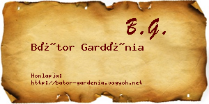 Bátor Gardénia névjegykártya